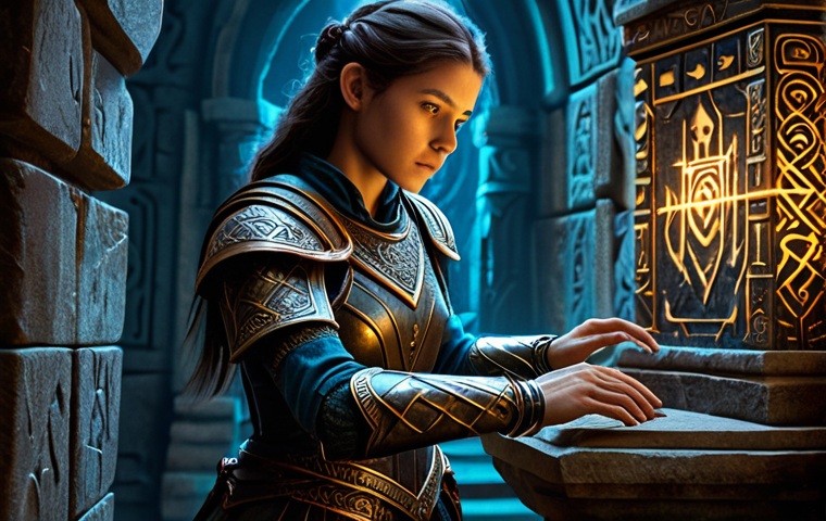 A focused professional adventurer, dressed in a modest, high-quality, fully-clothed, and appropriate fantasy-style armor, stands at an ancient, intricately carved stone pedestal. Their hands are carefully placed over a shimmering, non-descript weapon that emits a soft, ethereal glow, symbolizing an ongoing enchantment process. The background is a mystical, dimly lit chamber filled with arcane symbols and glowing runic carvings on the walls, evoking a sense of powerful magic and anticipation. The scene is depicted with perfect anatomy, correct proportions, and a natural pose, ensuring well-formed hands and proper finger count. This is a high-resolution, professional studio shot, family-friendly, appropriate content, and safe for work.