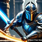 Home 22 메이플스토리 모험가 5차 스킬 분석 - **Heroic Warrior's Burst Skill in Action:** "A powerful male warrior character, fully adorned in...