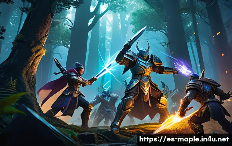 메이플스토리 루시드 보상 정리 - A dynamic fantasy battle scene showing a group of diverse heroes fighting a towering, ethereal Lucid...